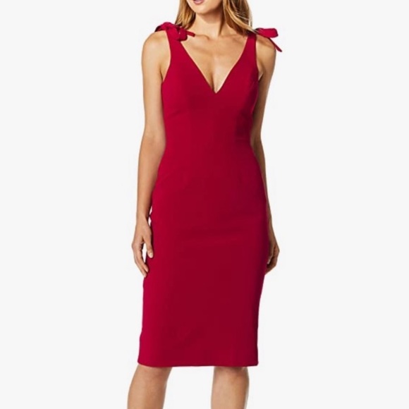 dress the population lita tie dress Dress the Population Lita Dress - BLUE